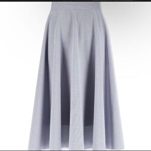 Uniqlo Blue A-line Pleated Midi Skirt